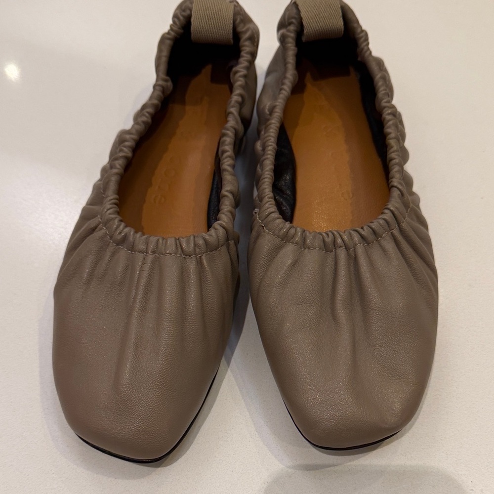 rag & bone Taupe Leather Loafers